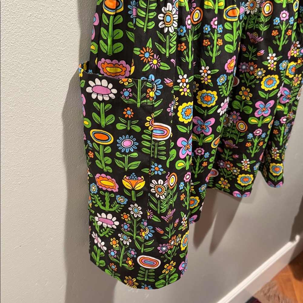 Nooworks Awesome Blossoms June Black Floral Pocket Dress Colorful Garden Print - Picture 5 of 12